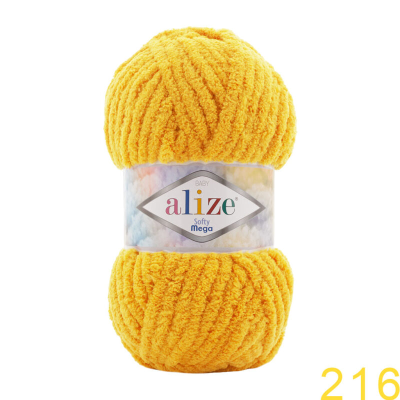 Alize Softy Mega 216 ყვითელი