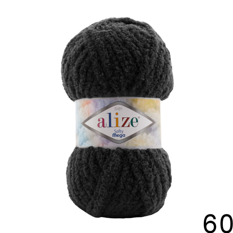 Alize Softy Mega 60 შავი