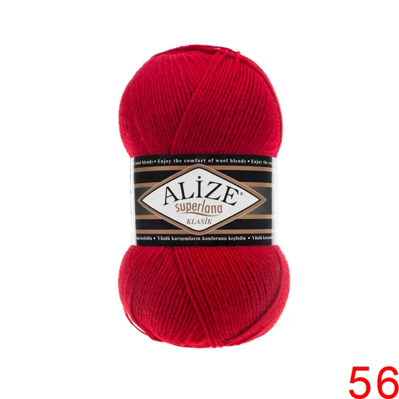 Alize Superlana Klasik 56 წითელი