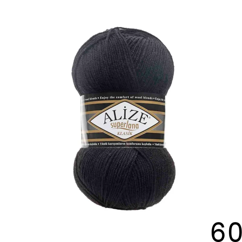 Alize Superlana Klasik 60 შავი