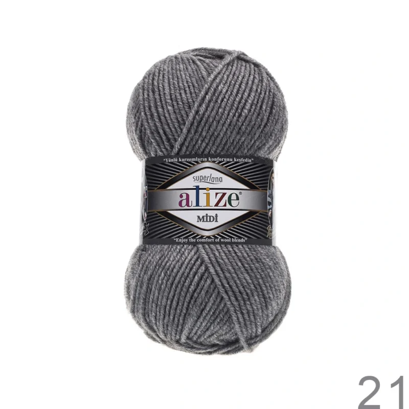 Alize Superlana Midi 21 ნაცრისფერი მელანჟი