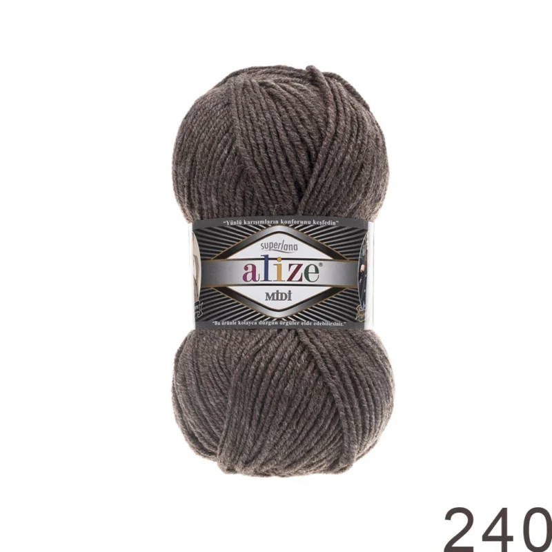 Alize Superlana Midi 240 ყავისფერი მელანჟი