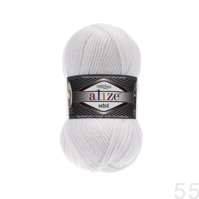 Alize Superlana Midi 55 თეთრი