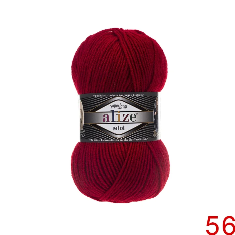 Alize Superlana Midi 56 წითელი