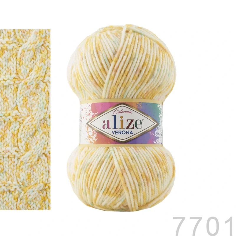 Alize Verona 7701 ყვითელი წინწკლებით