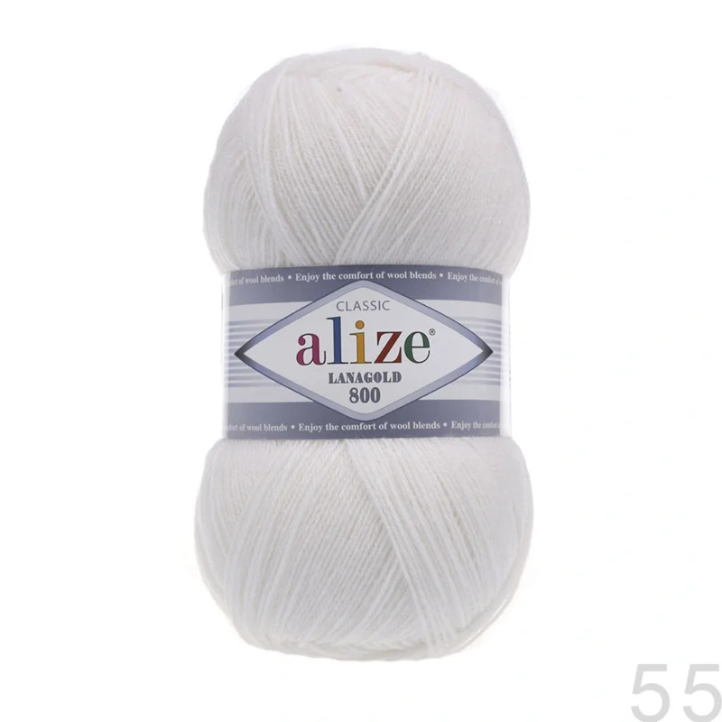 Alize Lanagold 800 55 თეთრი